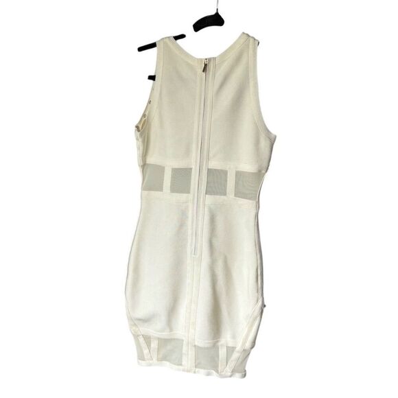 Bebe Gwen Studded Corset Dress XS Ivory Sleeveless Party Cocktail - Picture 5 of 9